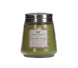Chandelle parfumée en verre Cucumber Lily - 123 g
