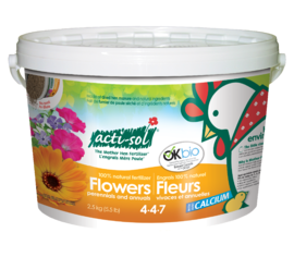 Engrais naturel pour fleurs vivaces et annuelles 4-4-7 - 2,5 kg Acti-sol