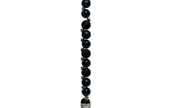 Boule en plastique 3 cm (Brillant - Mat - Paillettes) (Paquet de 14) Bleu nuit