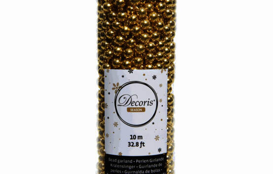 Guirlande de perles 0,8 cm X 10 m Or clair