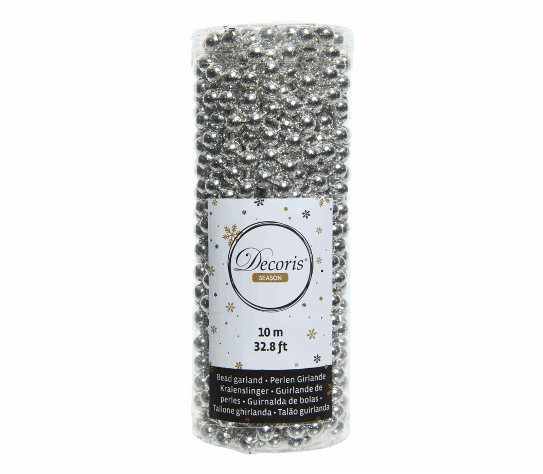 Guirlande Perles Blanches 10mm - Rouleau 20m ABS - Décoration